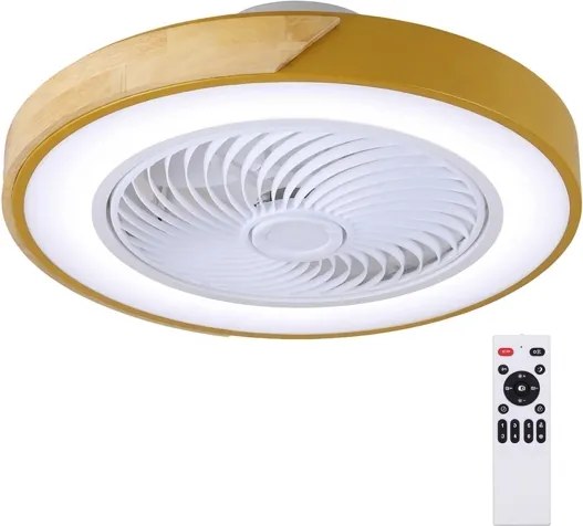 Brilagi - dimmelhető ventilátoros LED-lámpa LED/38W/230V 50 cm arany/tölgy + távvezérlő
