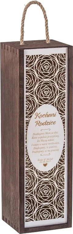 Doboz boros doboz Köszönetnyilvánítás esküvő