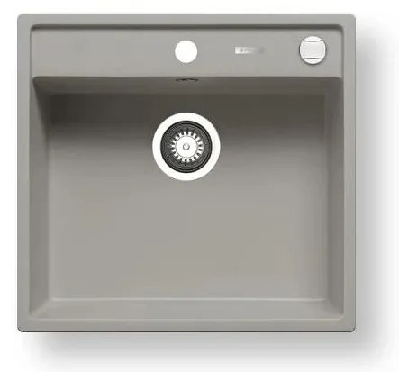 Pyramis 70058401 - CAMEA 50x53 cm gránit konyhai mosogató, szürke