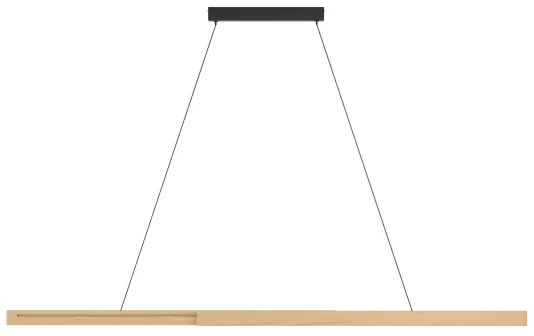 Eglo 390369 - LED Dimmelhető csillár zsinóron MONTEBUONO LED/21W/230V 3000K barna