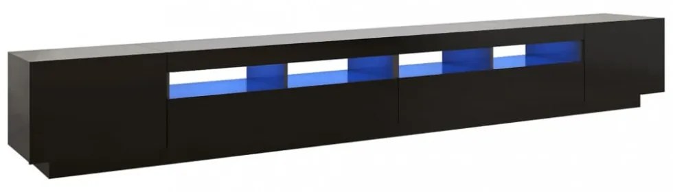 fekete TV-szekrény LED-lámpákkal 300 x 35 x 40 cm