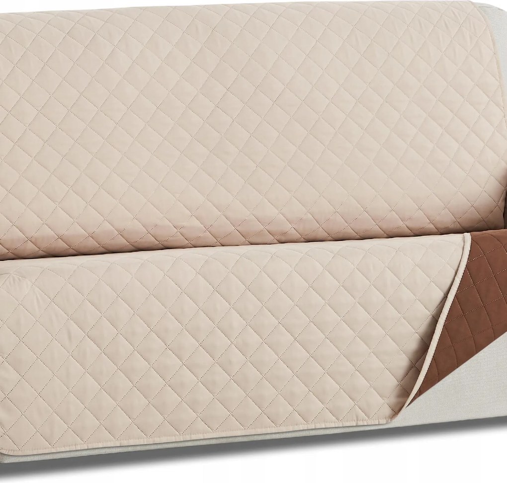 Kanapé ágytakaró kanapévédő Versailles kétoldalas kapa bézs barna