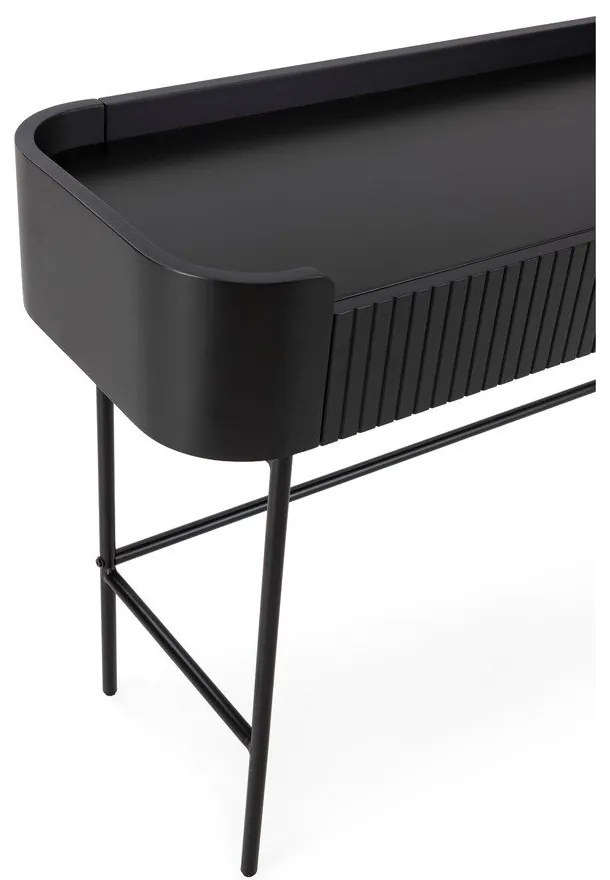 Fekete konzolasztal 40x120 cm Willa – MOME