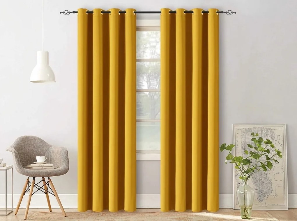 2x OXFORD sárga függöny 140x250 cm