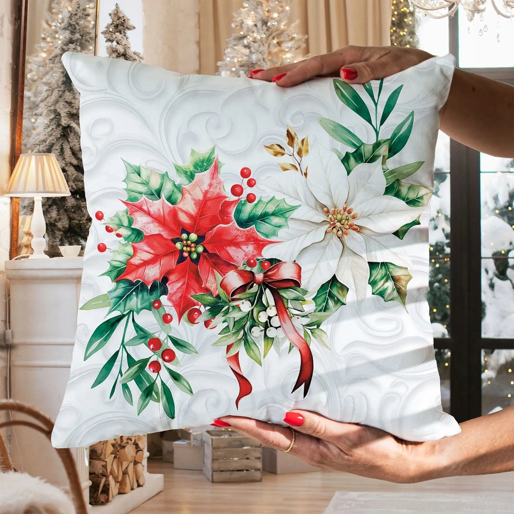 Karácsonyi Párnahuzat Velvet Betlehemi Csillag 40x40cm