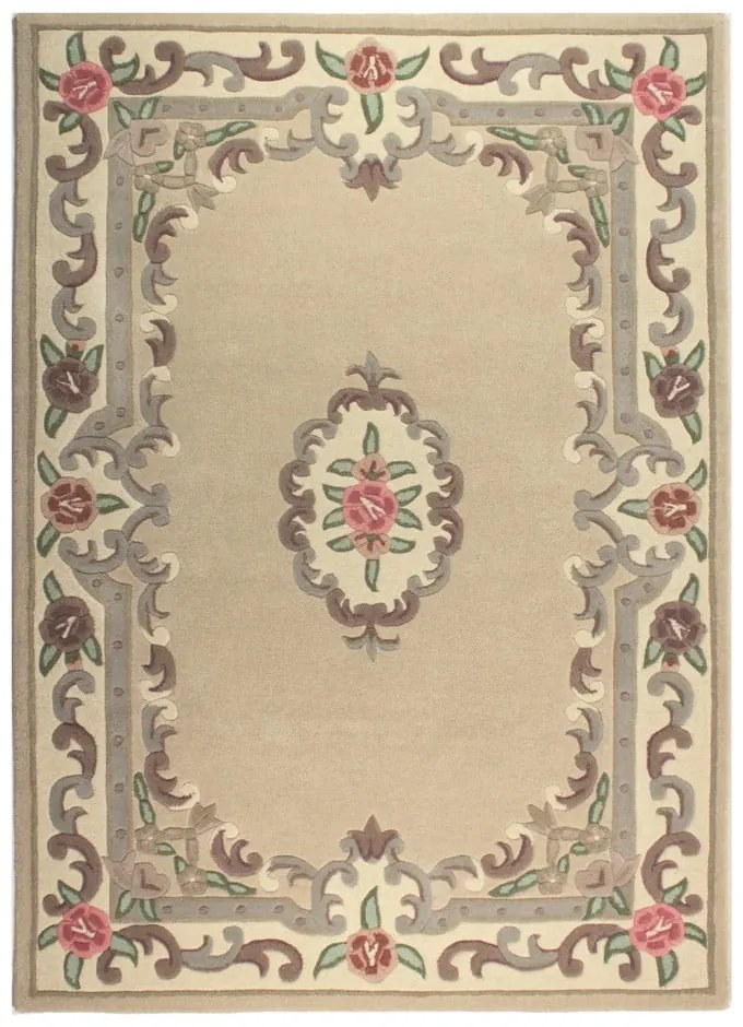 Aubusson bézs gyapjú szőnyeg, 150 x 240 cm - Flair Rugs