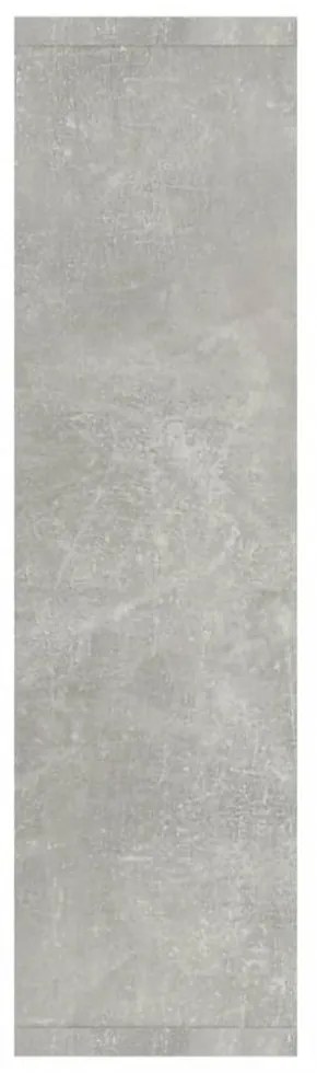 betonszürke tükrös szekrény LED-ekkel 76 x 15 x 55 cm