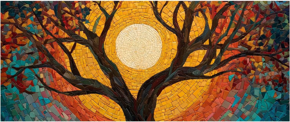 Kép - Nap az élet fájának koronájában (120x50 cm)