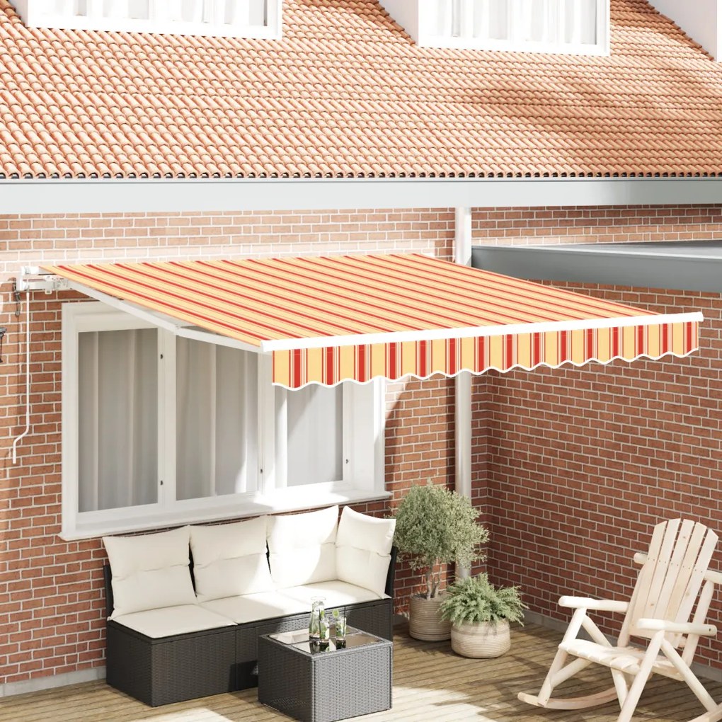 Automatikus Behúzható Napellenző Sárga és Narancs 300x250 cm