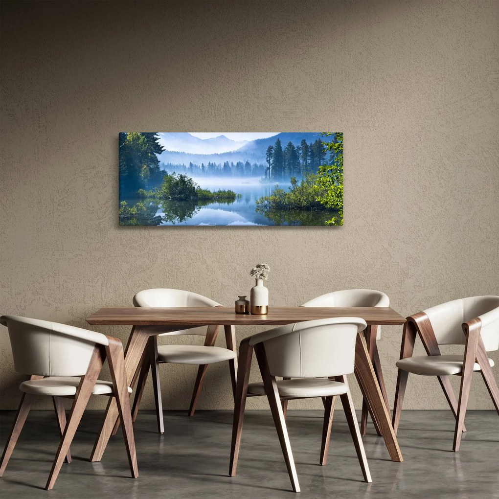 Egy hegyi tó képe (120x50 cm)
