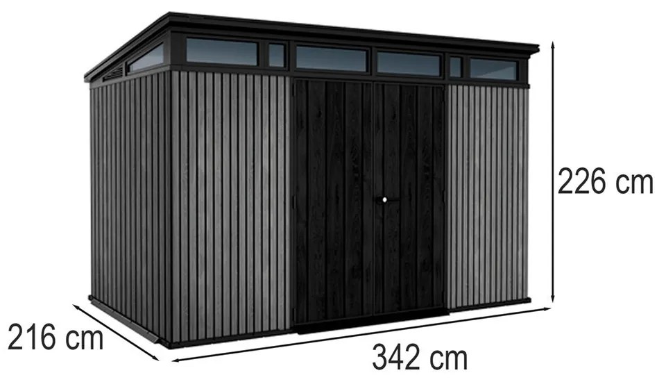 Signature PENT 11x7 műanyag kerti ház velencei szürke