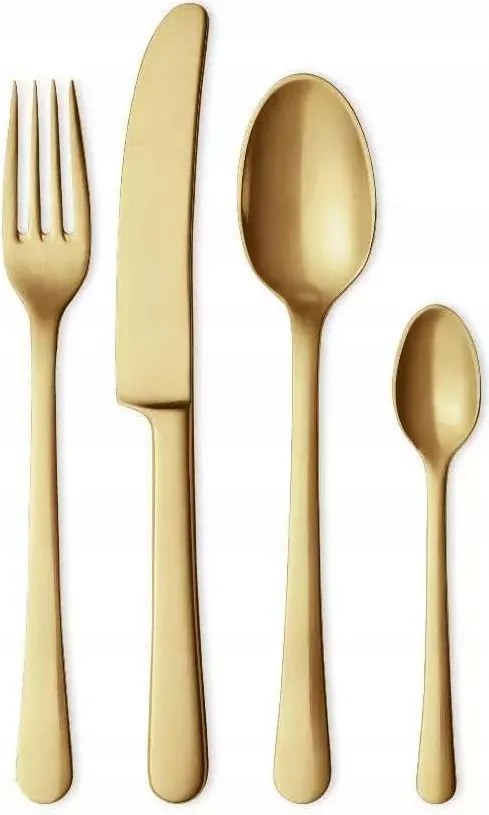 Georg Jensen Copenhagen Evőeszköz szett 16 db-os Matt arany evőeszközök