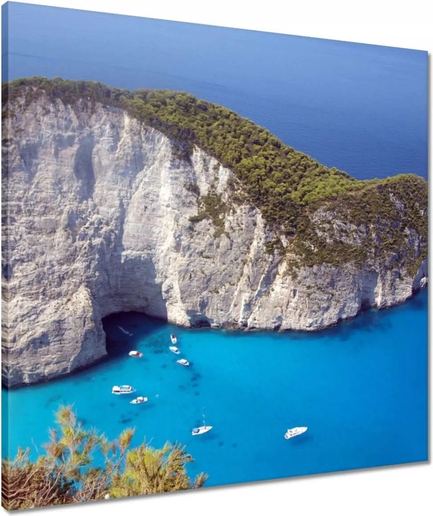 Vászonkép 60x60 Napsütéses nap a tengerparton