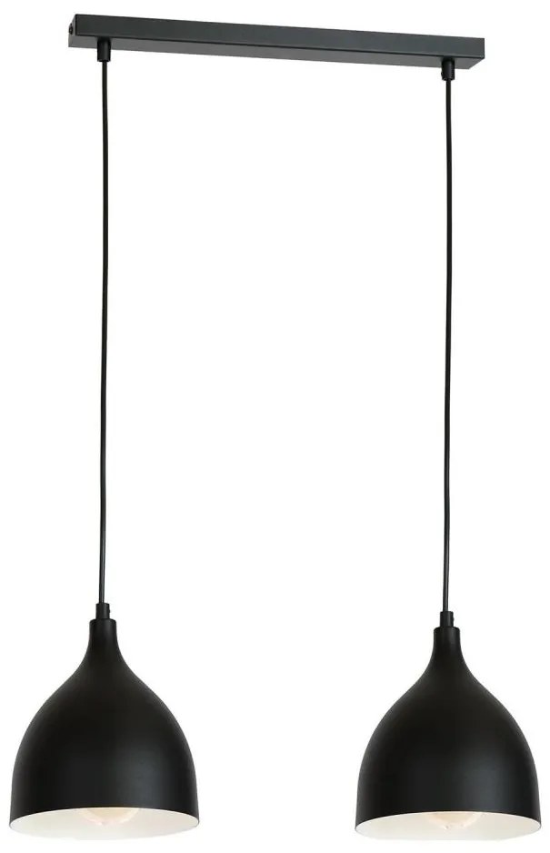 Luminex NOAK függeszték 2xE27/15W/230V fekete, kábellel LU6222