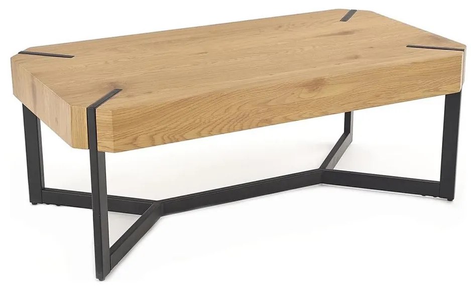 Kávésasztal LAVIDA 43x110 cm arany tölgy/fekete