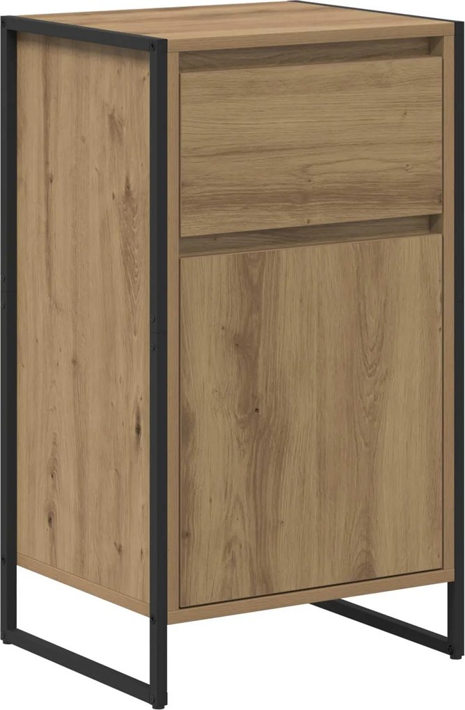 vidaXL Széf fiókkal Művészi tölgy 81 x 36 x 150.5 cm Faanyag