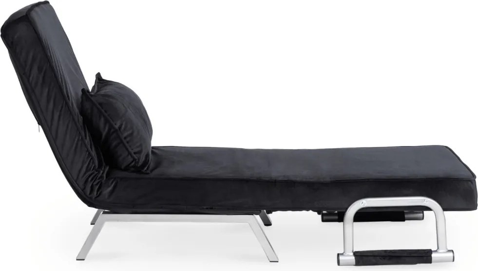 FOTEL BART Czarny Welurowy