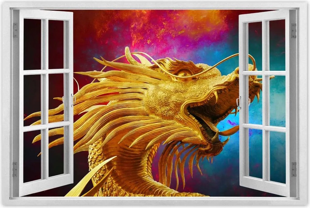 Poszterek 120x80 Kínai arany sárkány Sárkányok