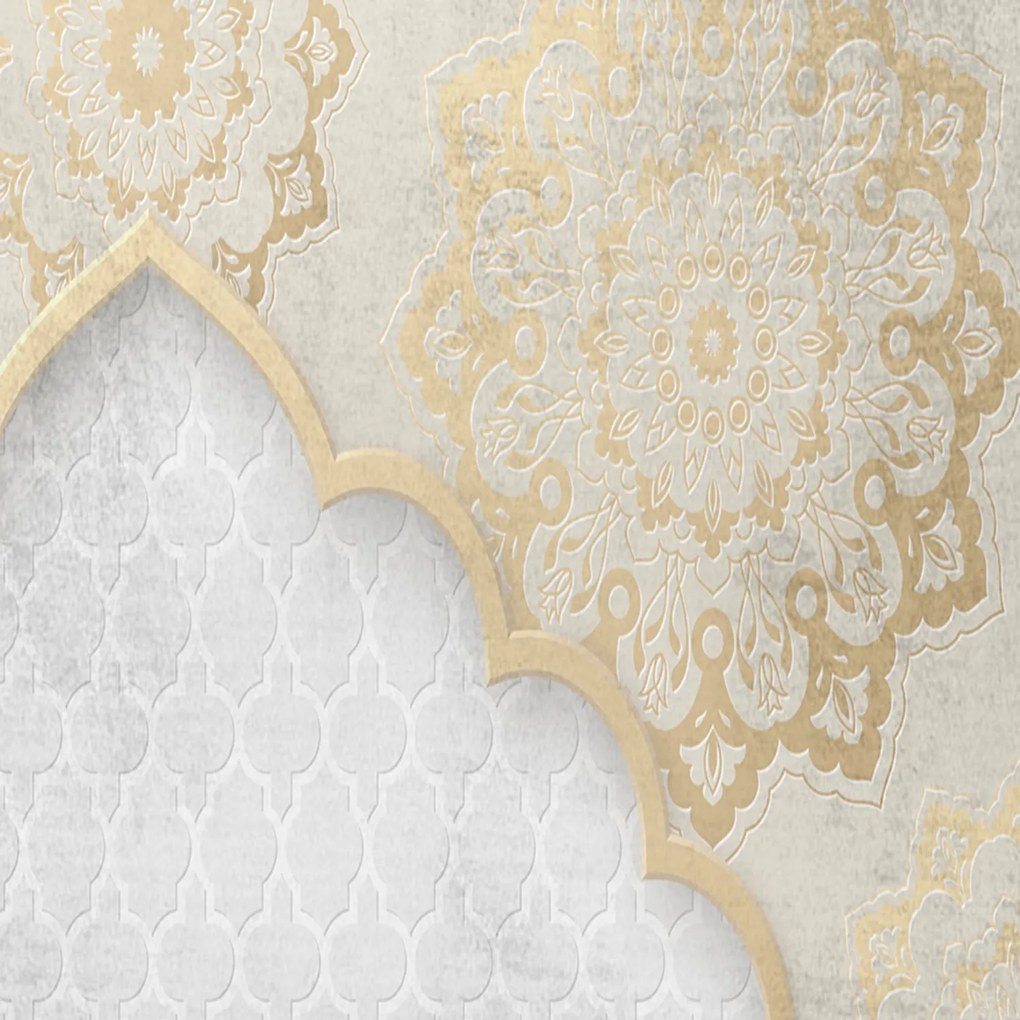 Gario Paraván Keleti mintás, arany színben Méret: 180 x 170 cm, Kivitelezés: Forgó paraván 360°
