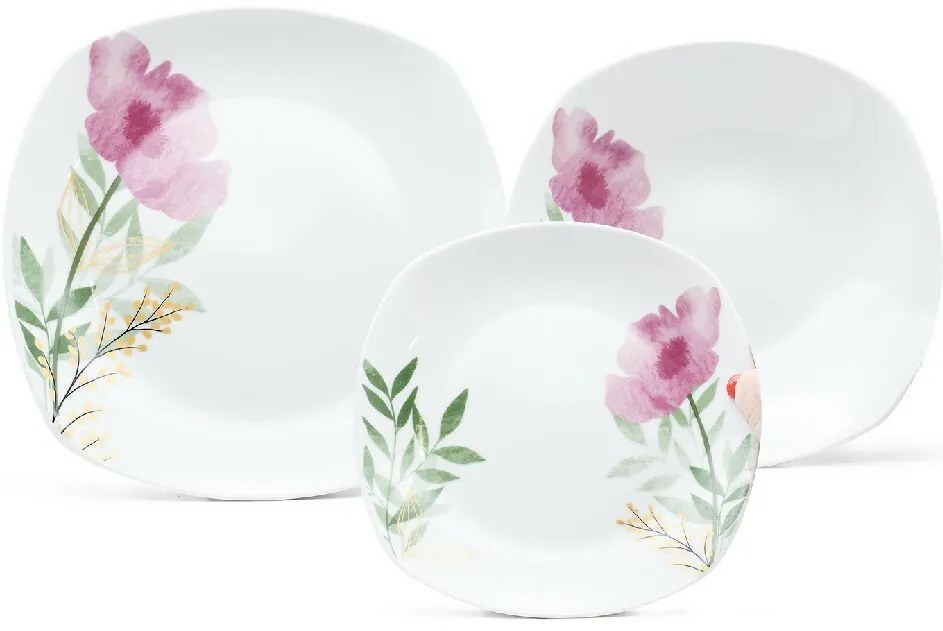 Arôme Home 18 részes étkészlet Rózsaszín mák