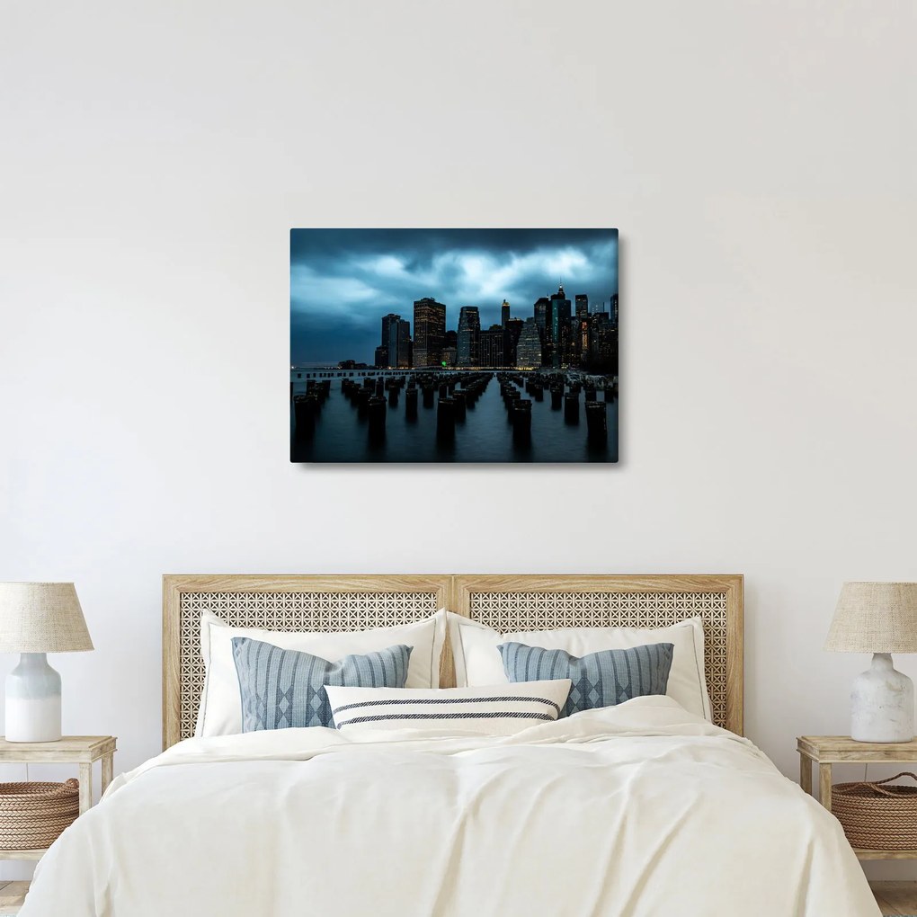 Kép - Kilátás a New York-i felhőkarcolókra (70x50 cm)