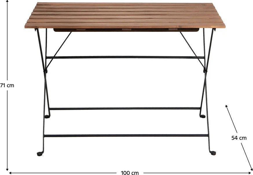 Kerti szett 1+4, akác/fekete, SEDAN TYP 2