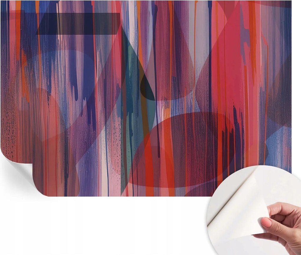 Öntapadós Dekoratív Fotótapéta Hálószobába Szivárvány csíkok 104x70 cm