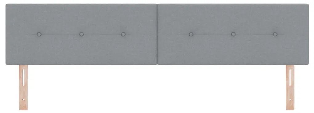 LED Fejtámla Gombos Díszítéssel Világosszürke 100 cm Textil
