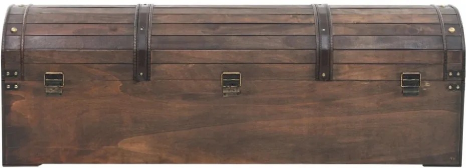 vintage stílusú tömör fa tárolóláda 120 x 30 x 40 cm