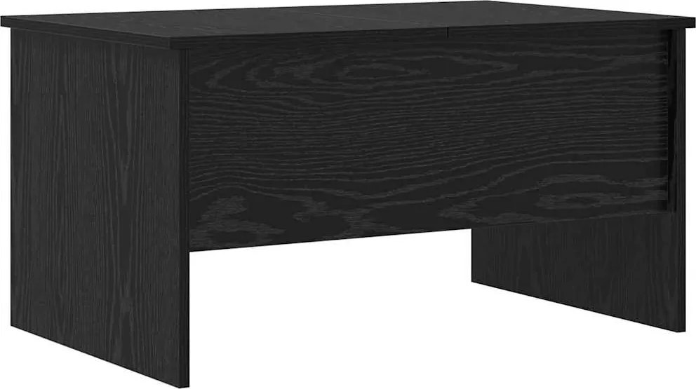 vidaXL Dohányzóasztal Fekete tölgy 102 x 50,5 x 46,5 cm Faanyag