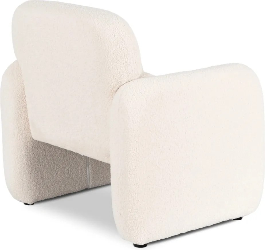 Pihenőfotel krém színben, bouclé kárpittal TOGO