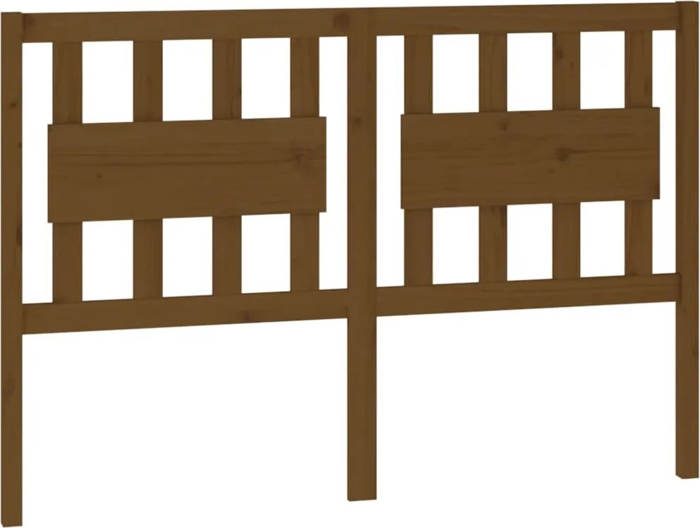 vidaXL mézbarna tömör fenyőfa ágyfejtámla 145,5 x 4 x 100 cm