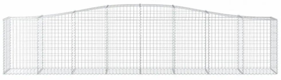 vidaXL 6 db íves horganyzott vas gabion kosár 400x50x80/100 cm