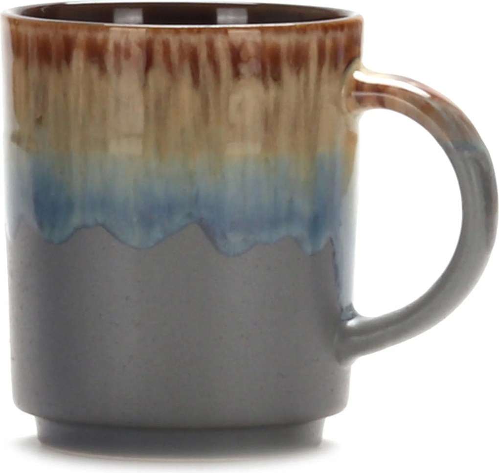 Alkonyati bögre kerámia, 420 ml, szürkésbarna színátmenet