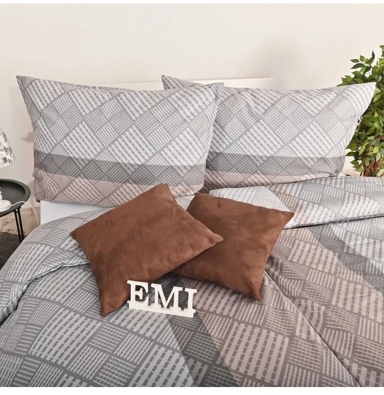 EMI Karson pamutszatén ágyneműhuzat 140x200 + 70x90 cm, A kibővített egyszemélyes ágy szett tartalma: 1x 140x220 + 1x 70x90