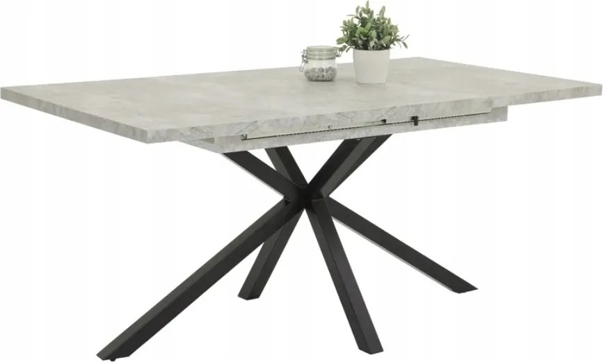 Étkezőasztal összecsukható 160/200×90 cm beton fekete szín*BRAK Használati Útmutató