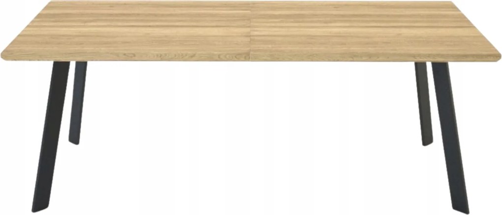 Téglalap alakú összecsukható étkezőasztal modern nagy tölgy Romano