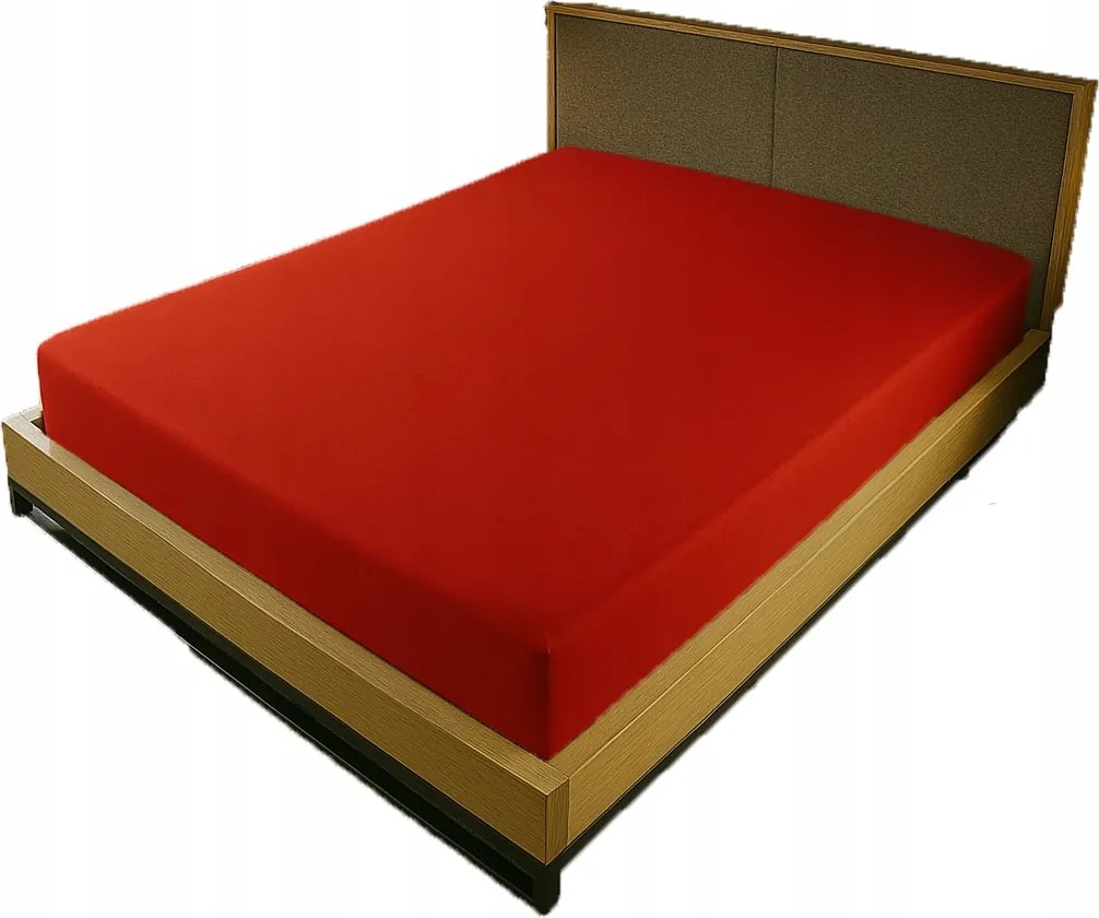 Gumis Jersey Lepedő 90X200 Piros