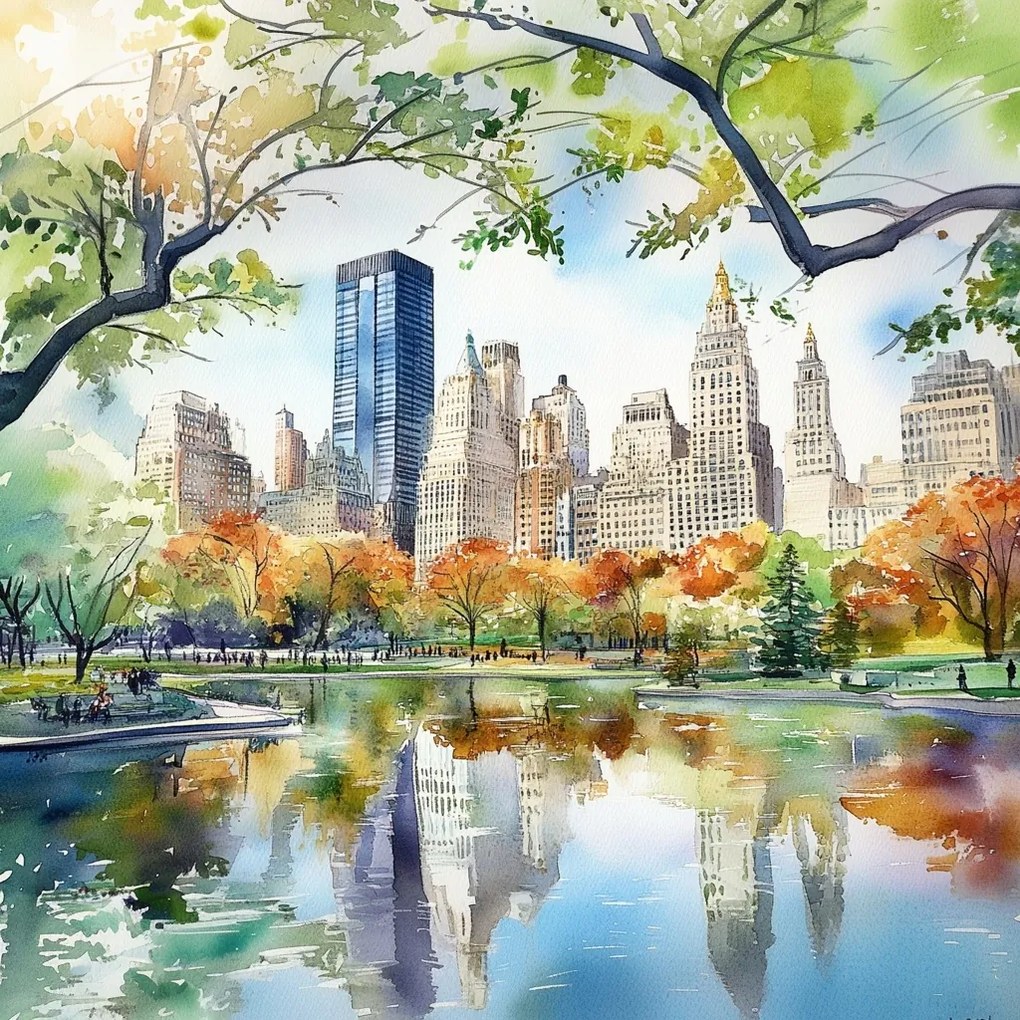 Canvas Város Nyc New York Manhattan Central Park 40x40