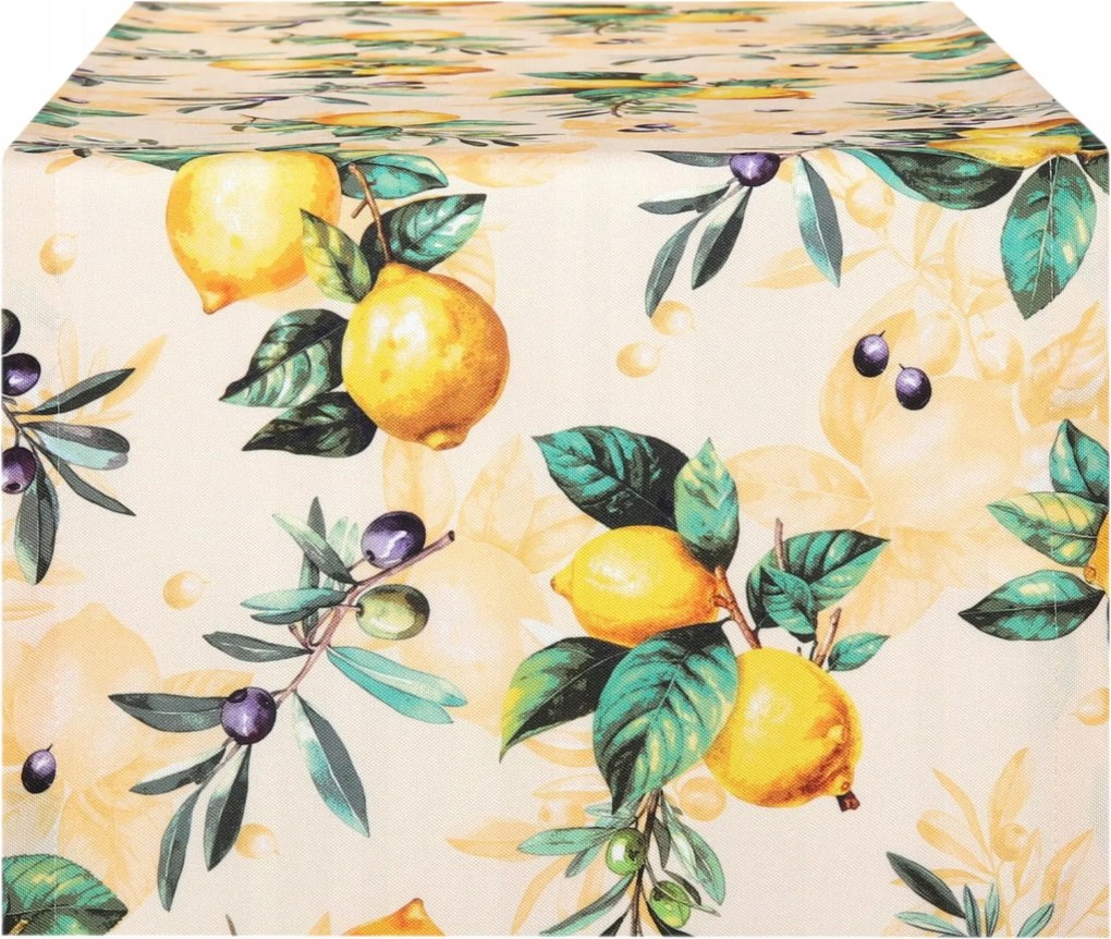 Asztalterítő 40x140 Dekoratív Futópad Étkező Konyha Citrom 10532