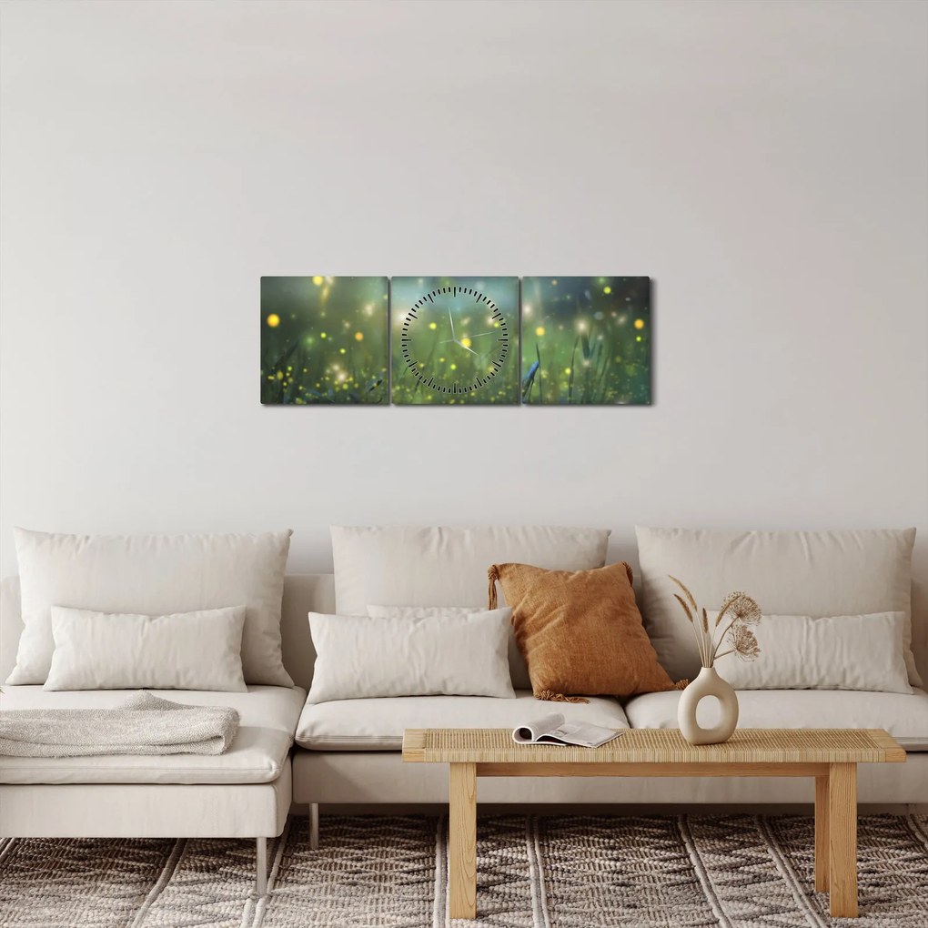 Kép - varázslatos éjszaka (órával) (90x30 cm)