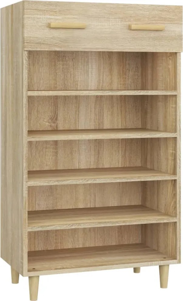 vidaXL sonoma tölgy színű szerelt fa cipősszekrény 60 x 35 x 105 cm
