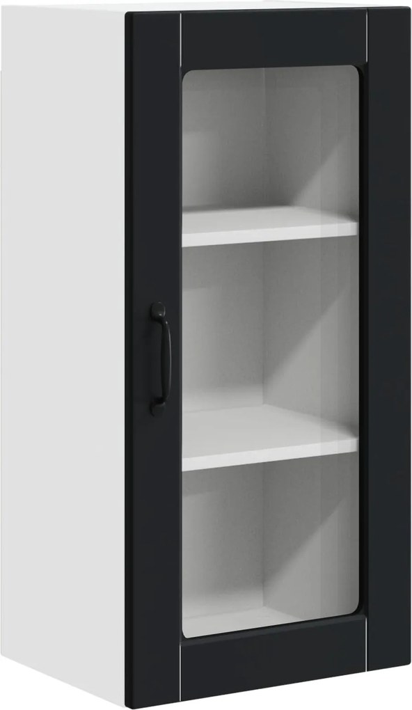 vidaXL Konyhaszekrény Fekete 40 x 31 x 80 cm Faanyag