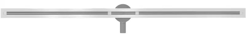 Mexen Flat Super Slim, szuper vékony vízelvezető csatorna 360°-ban forgó szifonnal 150 cm, rozsdamentes acél, 1051150