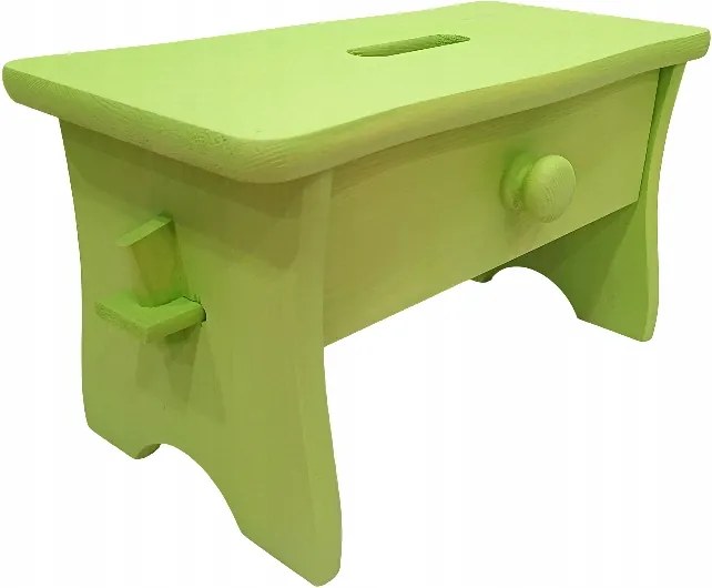 Közepes Világoszöld Szék Fiókkal Zsámoly Ryczka Evőeszköz Segédeszköz