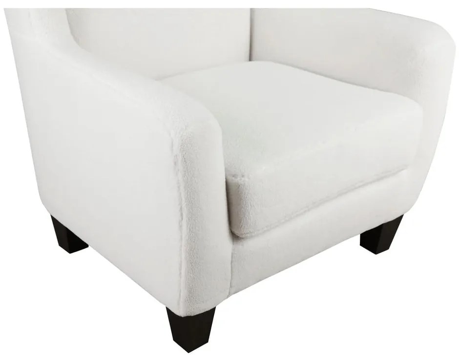 Fehér bársony füles fotel Zhili - Støraa
