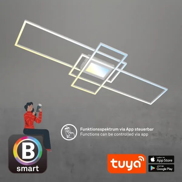 Briloner 3812019-LED Dimmelhető mennyezeti lámpa RAM 56W/230V Wi-Fi Tuya 111x42 cm + távirányító
