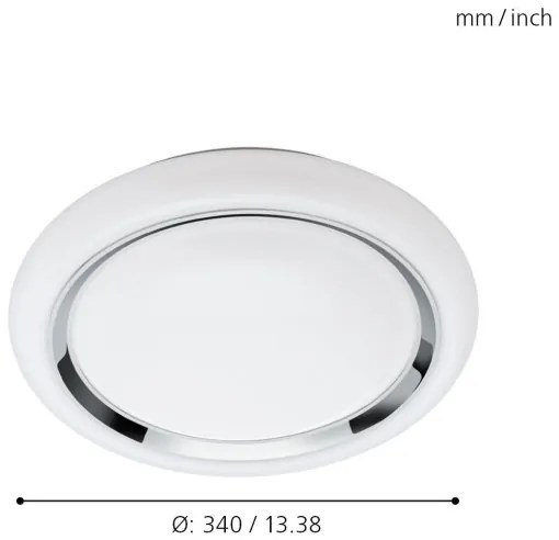 Eglo 96686 - CAPASSO-C LED RGBW 17W 230V dimmálható mennyezeti lámpa