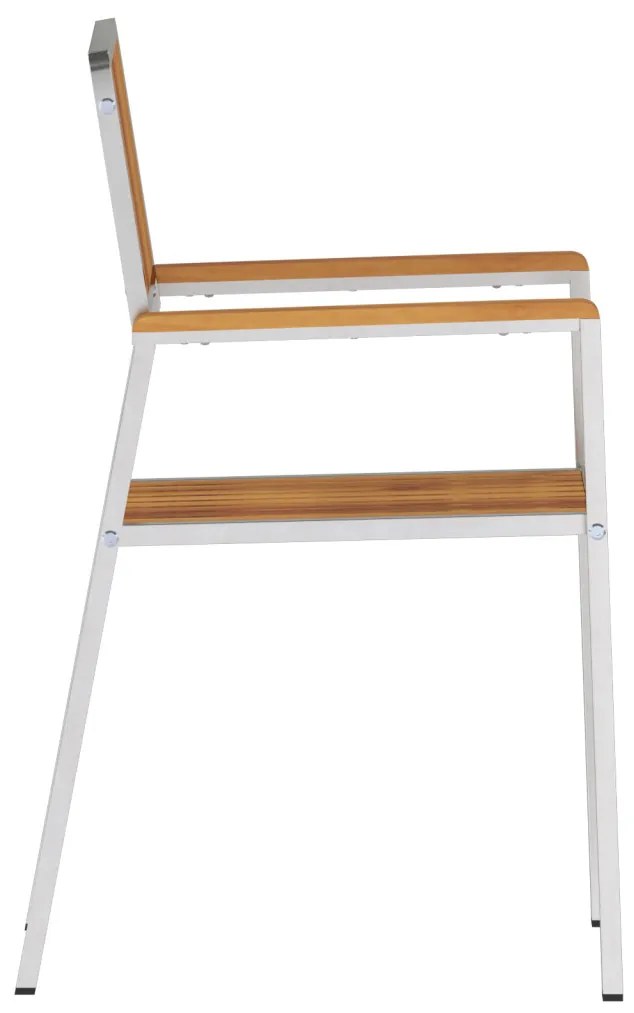 rakásolható kerti székek 8 db 54.5x56x87 cm tömör akácfából