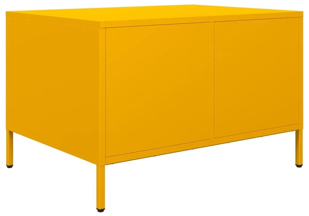 mustársárga hidegen hengerelt acél TV-szekrény 68x50x43,5 cm